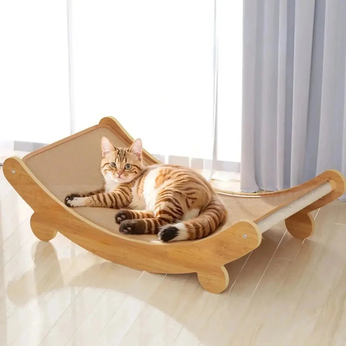 Cat Scratching Pad Wooden Cat Scratch Board Detachable Multifuction Cats Sleeping Bed Kitten Grinding Claw Toys Pet Supplies - PetPamper