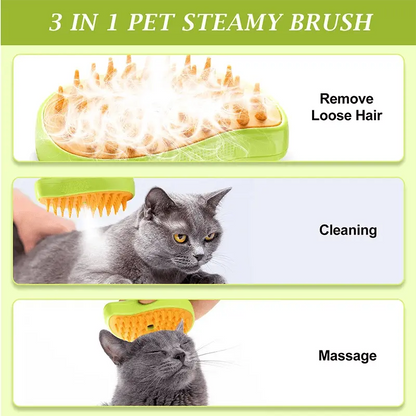 Cat Steam Brush Dog Massage Comb 3 in 1 Electric Spray Brush Pet Hair Removal Combs for Dogs Grooming Brush Supplies - PetPamper