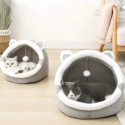 Cute Cat Bed for Indoor Small and Large Cats Dog Tent Soft Pet Kitten House Cozy Puppy Cushion - PetPamper