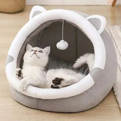 Cute Cat Bed for Indoor Small and Large Cats Dog Tent Soft Pet Kitten House Cozy Puppy Cushion - PetPamper