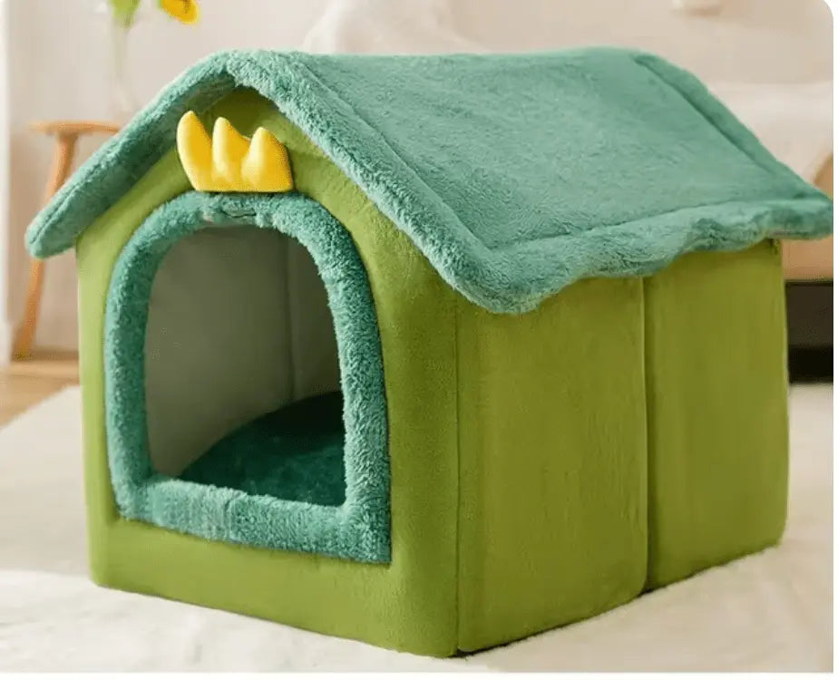 Foldable Dog House Bed – Warm Cave Sofa for Small to Medium Dogs & Cats - Pet Pampers Store